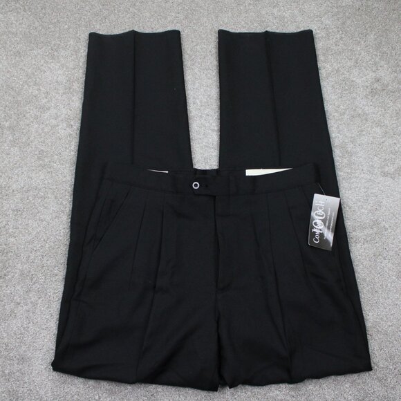 Smitty Officials Pants NWT Mens 38 Black Comfort Touch Polyester Unhemmed inseam - Picture 1 of 16